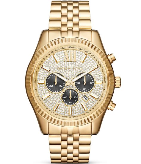 michael kors lexington watch two-tone|lexington pavé gold tone watch.